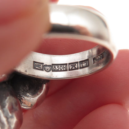 Kultateollisuus Ky 830H Silver Vintage 1972 Finland Modernist Ring Size 6.5