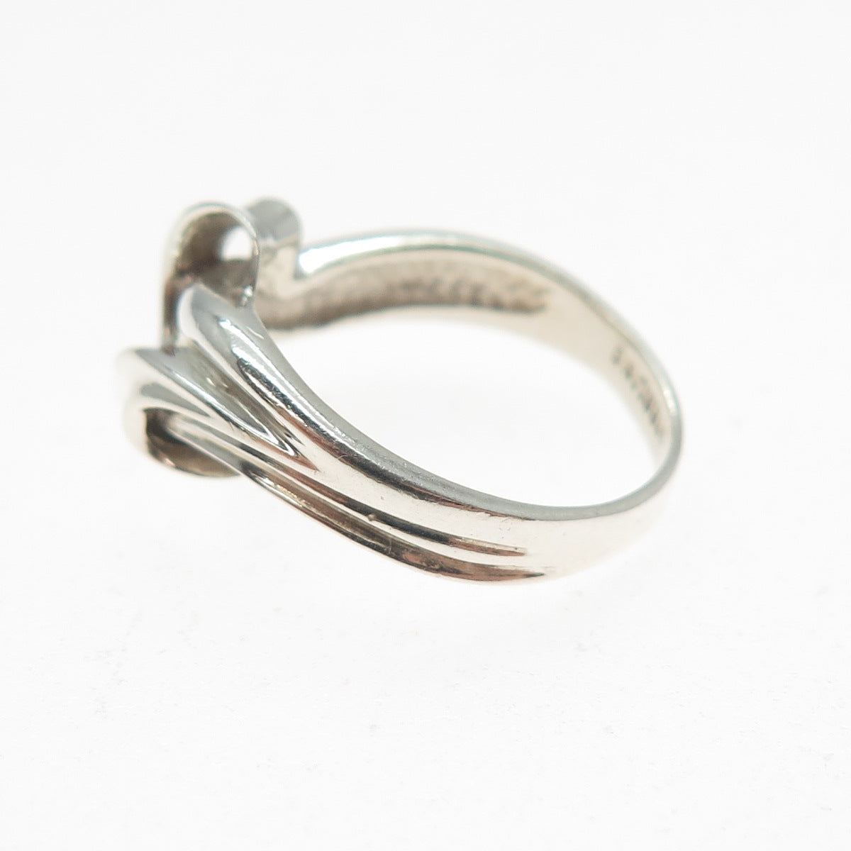 925 Sterling Silver Vintage Modernist Ring Size 6.75