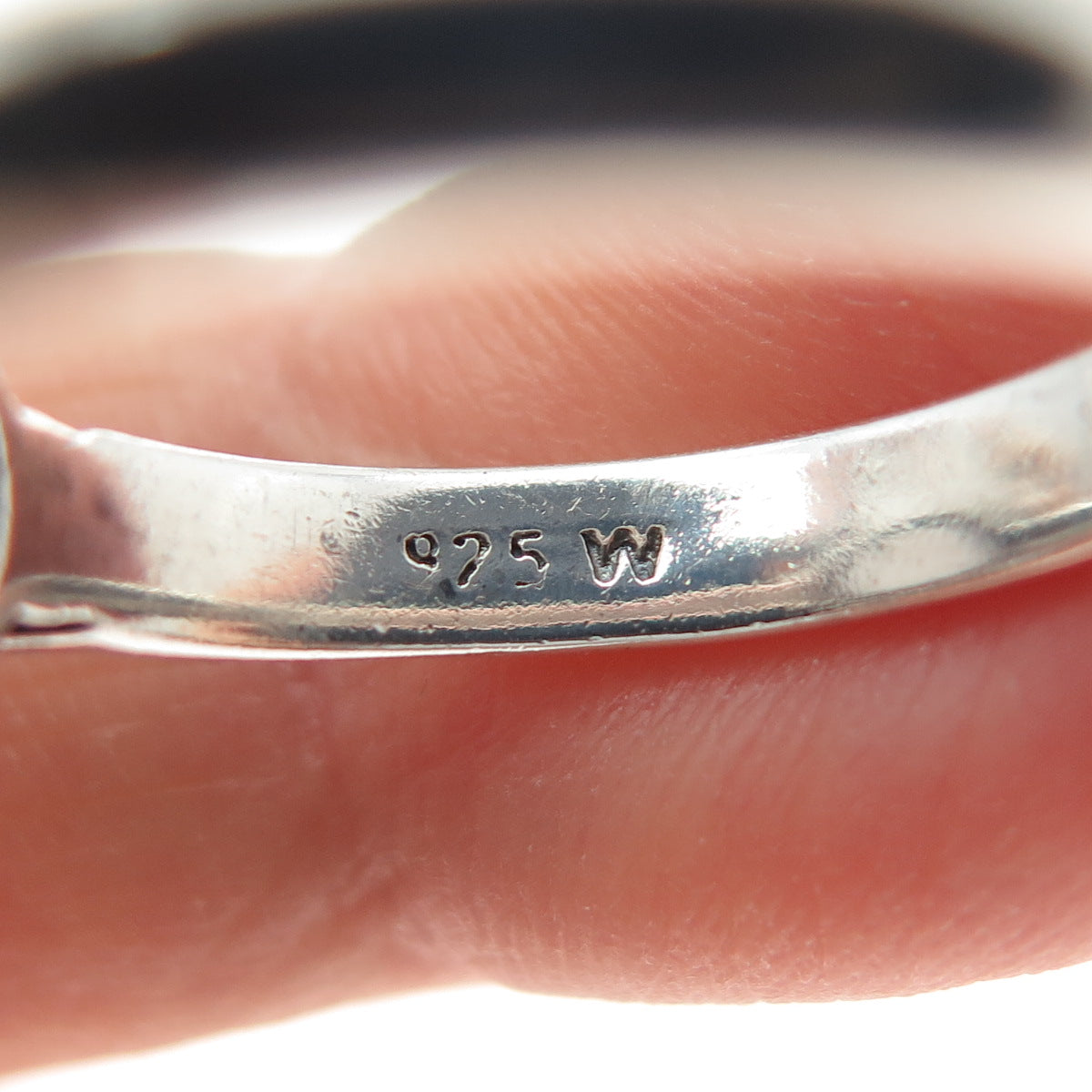 KAMELEON 925 Sterling Silver Vintage C Z & Tiger Pattern Flower Ring Size 7.25