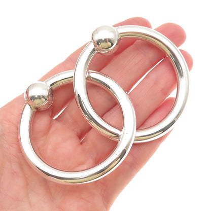 TIFFANY & CO. 925 Sterling Silver Vintage Interlocked Eternity Circle Pin Brooch