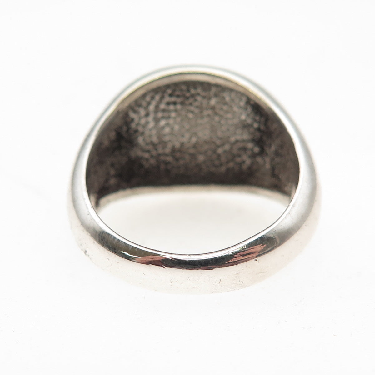 Avon 925 Sterling Silver Vintage Modernist Signet Ring Size 7