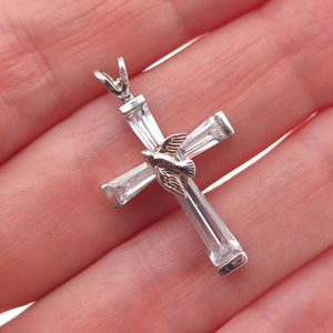 ATI Annika Witt 925 Sterling Silver C Z Holy Spirit Cross Charm Pendant