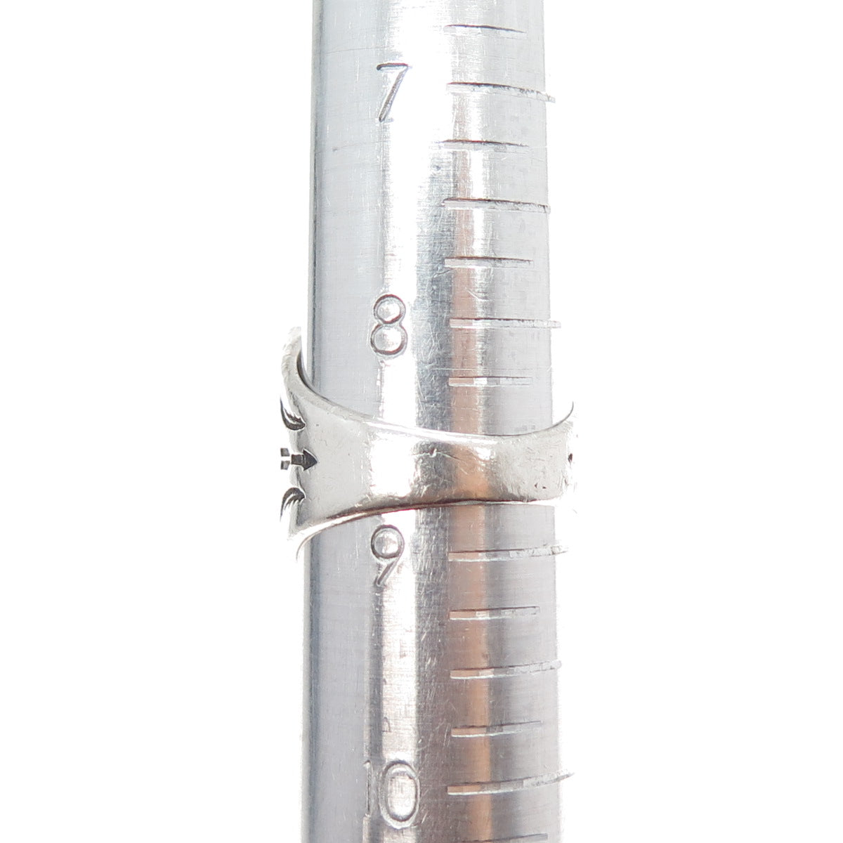 Bell Trading Post Old Pawn Sterling Silver Vintage Agate Tribal Ring Size 8.75