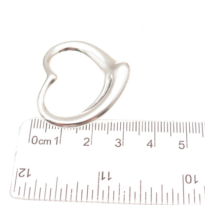 Tiffany & Co. Elsa Peretti Sterling Silver Vintage 30mm Open Heart Charm Pendant
