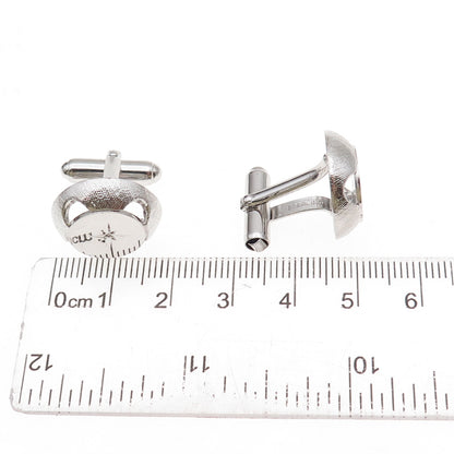 Anson 925 Sterling Silver Vintage Real Diamond Starburst Cufflinks
