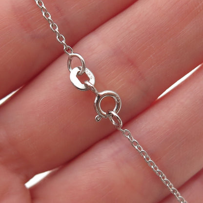 Chuck Clemency 925 Sterling Silver Real Tanzanite Cable Chain Necklace 18"