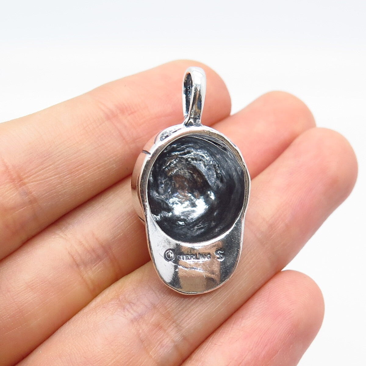 925 Sterling Silver Vintage Shube Cap Pendant