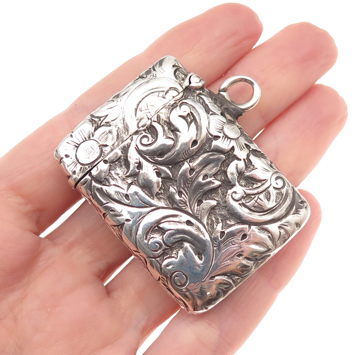 Deakin & Francis 925 Sterling Silver Antique 1894 Birmingham Vesta Match Case