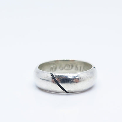 925 Sterling Silver Vintage Mexico Classic Band Ring Size 6.25