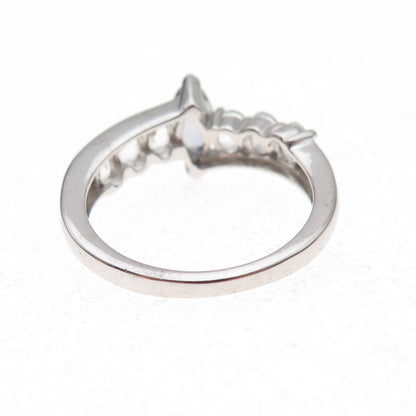 Chuck Clemency 925 Sterling Silver Real Iolite & White Topaz Ring Size 8