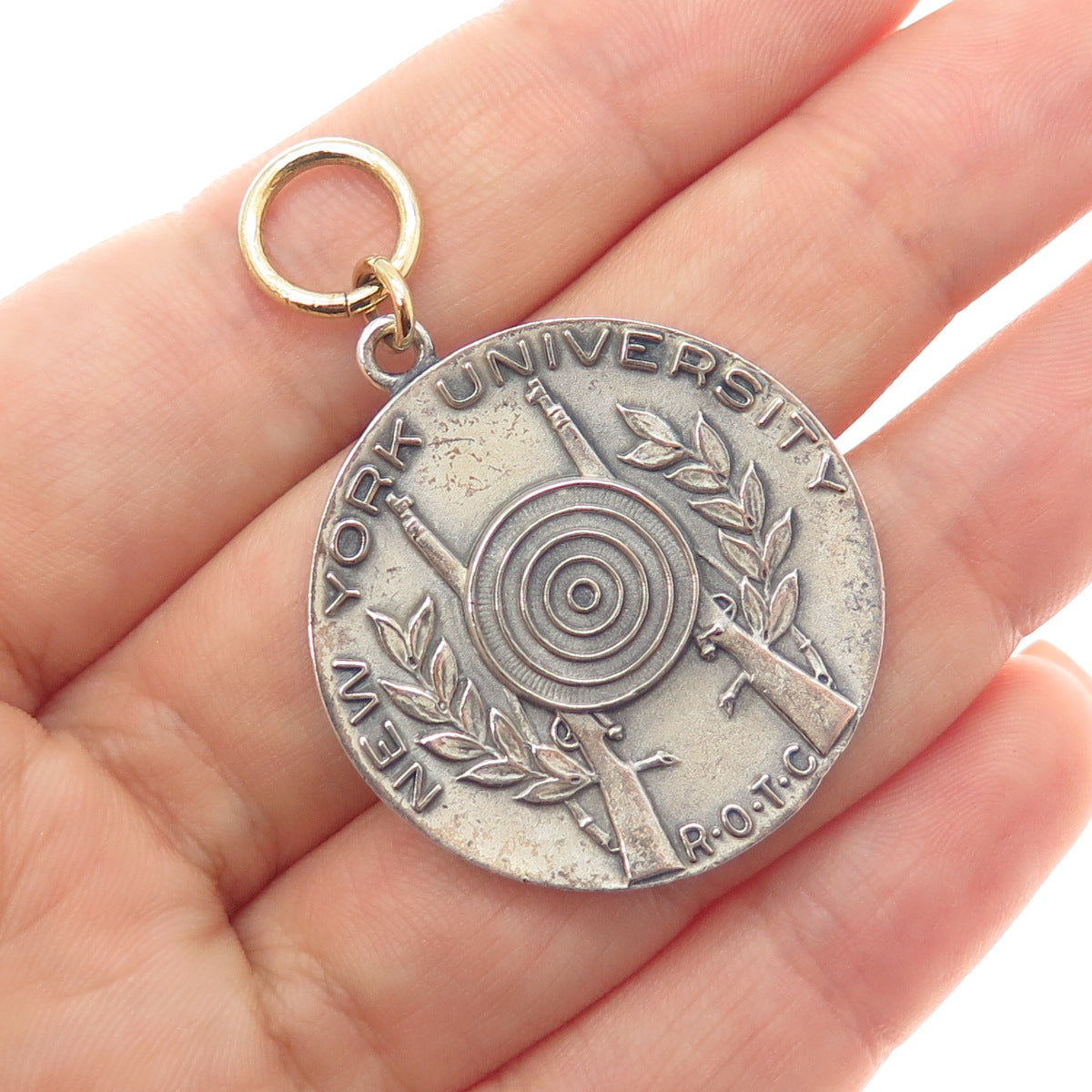 BALFOUR 925 Sterling Antique 1941 NYU Reserve Officers' Training Corps Pendant