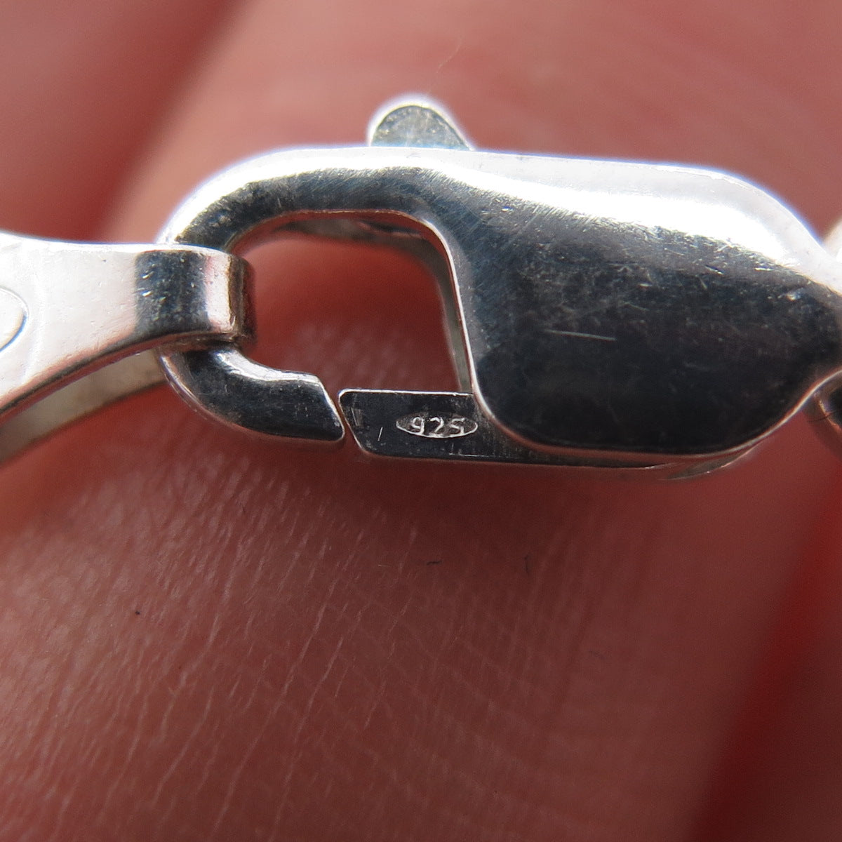 925 Sterling Silver Vintage Italy Figaro Chain Necklace 20"