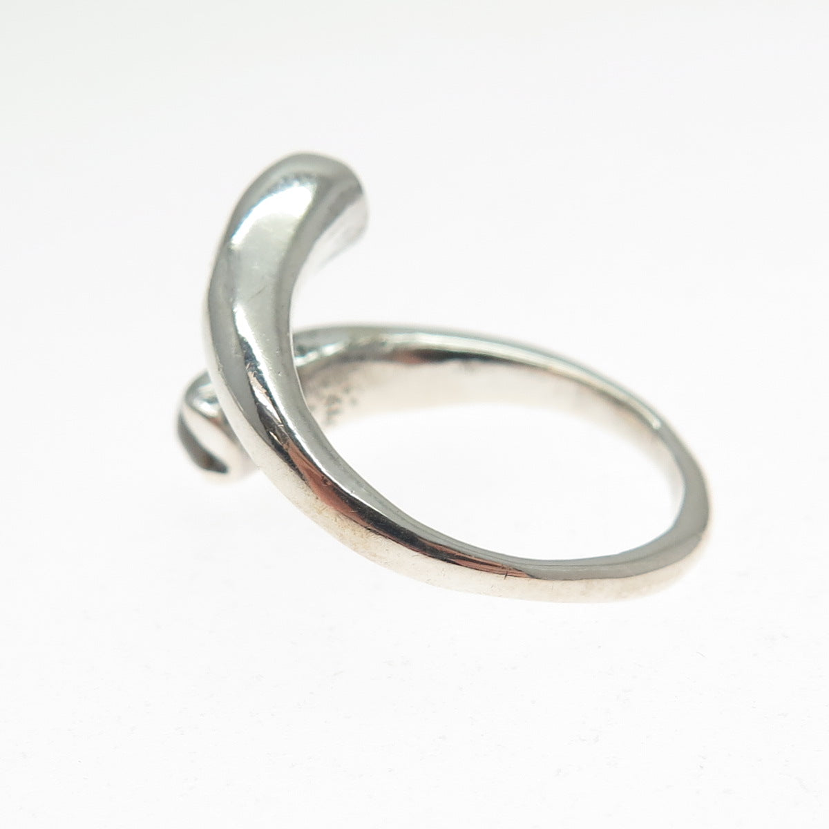 925 Sterling Silver Vintage Mexico Real Abalone Shell Adjustable Ring Size 7