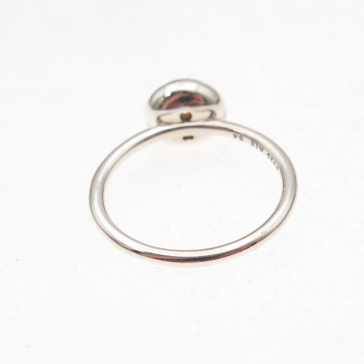 Pandora 925 Sterling Silver Faux Pearl Poetic Droplet Ring Size 7