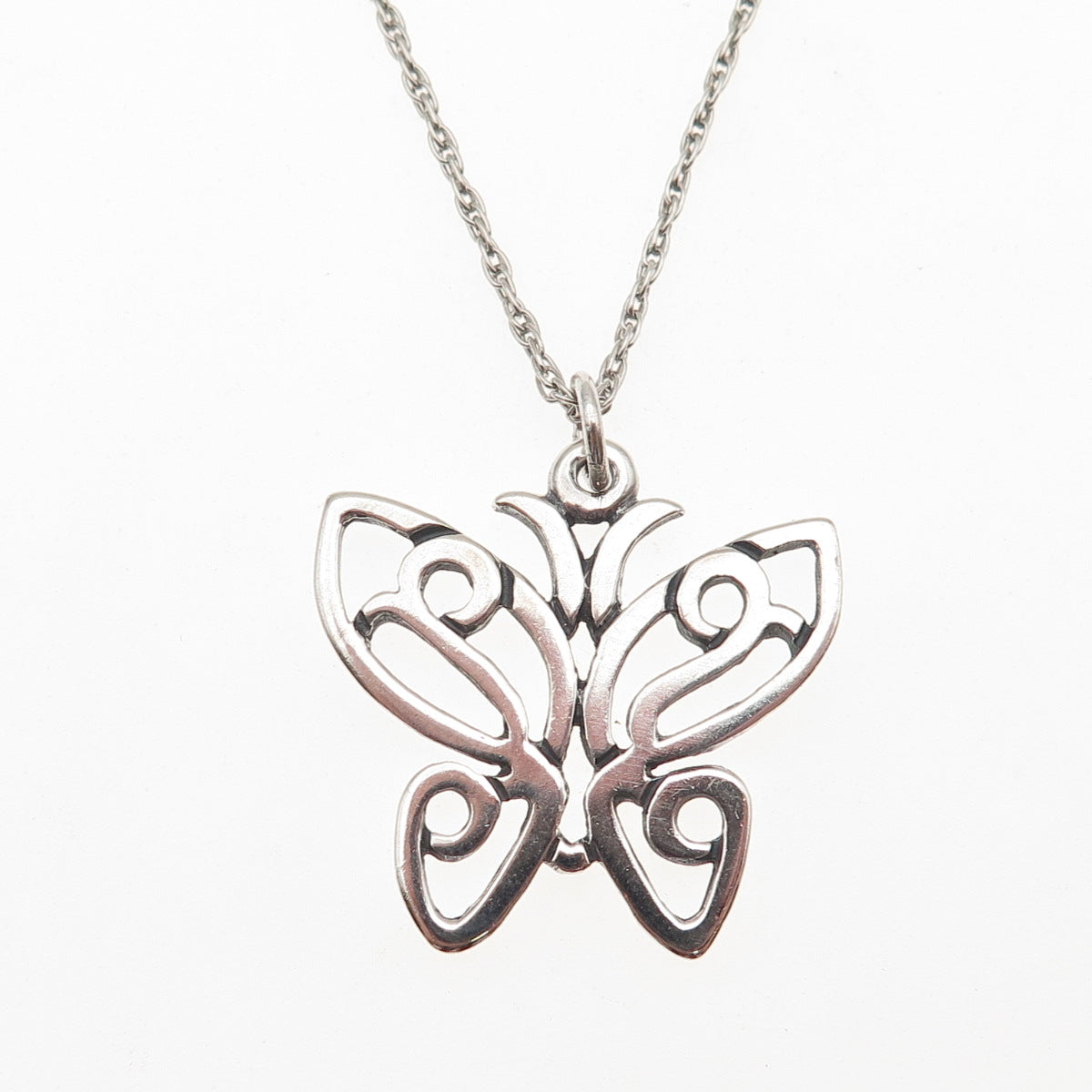 James Avery 925 Sterling Silver Vintage Butterfly Chain Necklace 22"