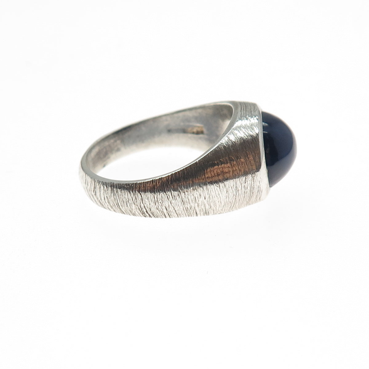 925 Sterling Silver Vintage Real Star Sapphire Modernist Ring Size 9.5