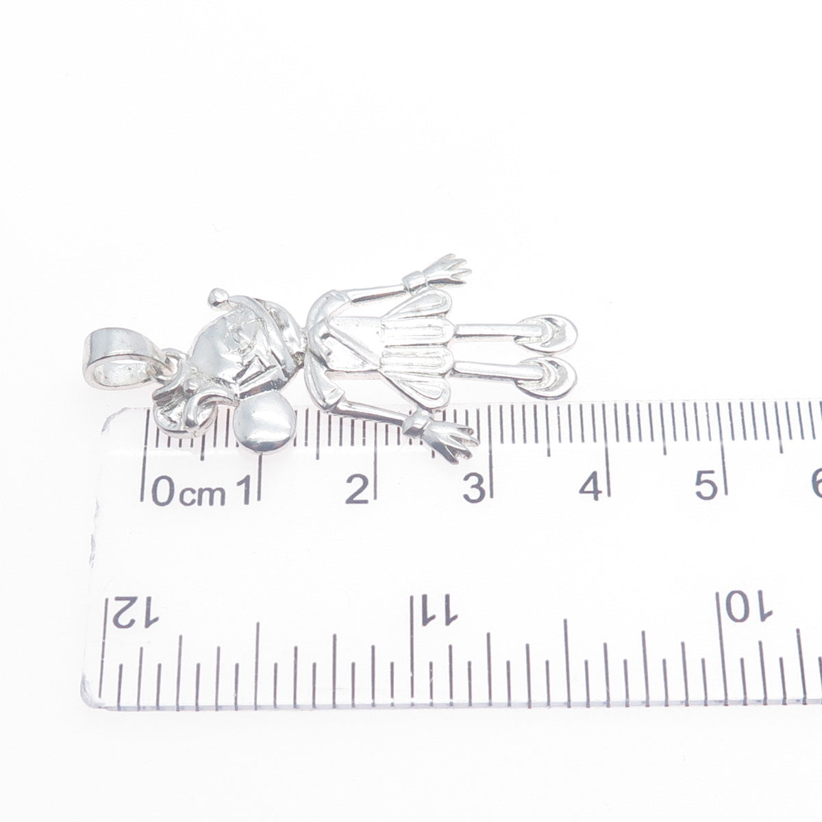925 Sterling Silver Vintage Minnie Mouse Charm Pendant