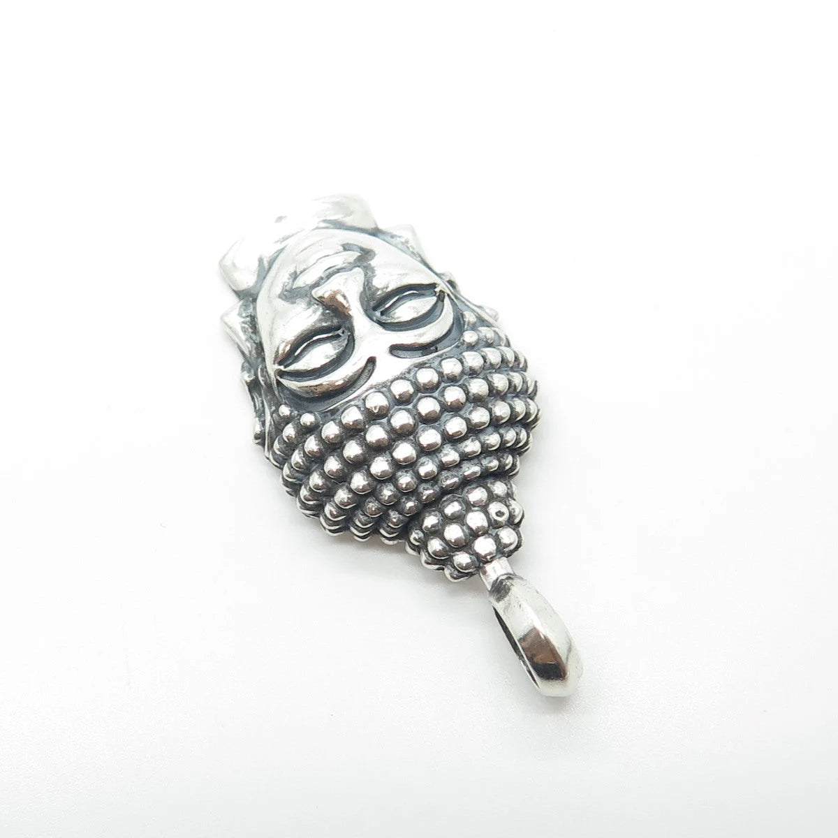 925 Sterling Silver Vintage Buddha Face Pendant
