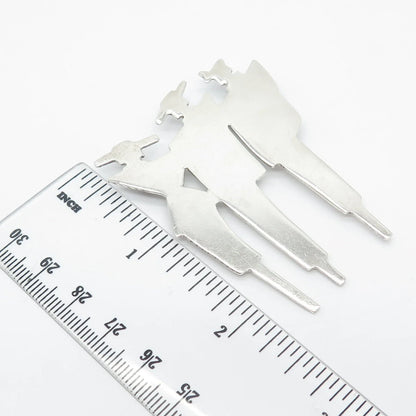 925 Sterling Silver Vintage Mexico Woman & Mans Silhouette Pin Brooch