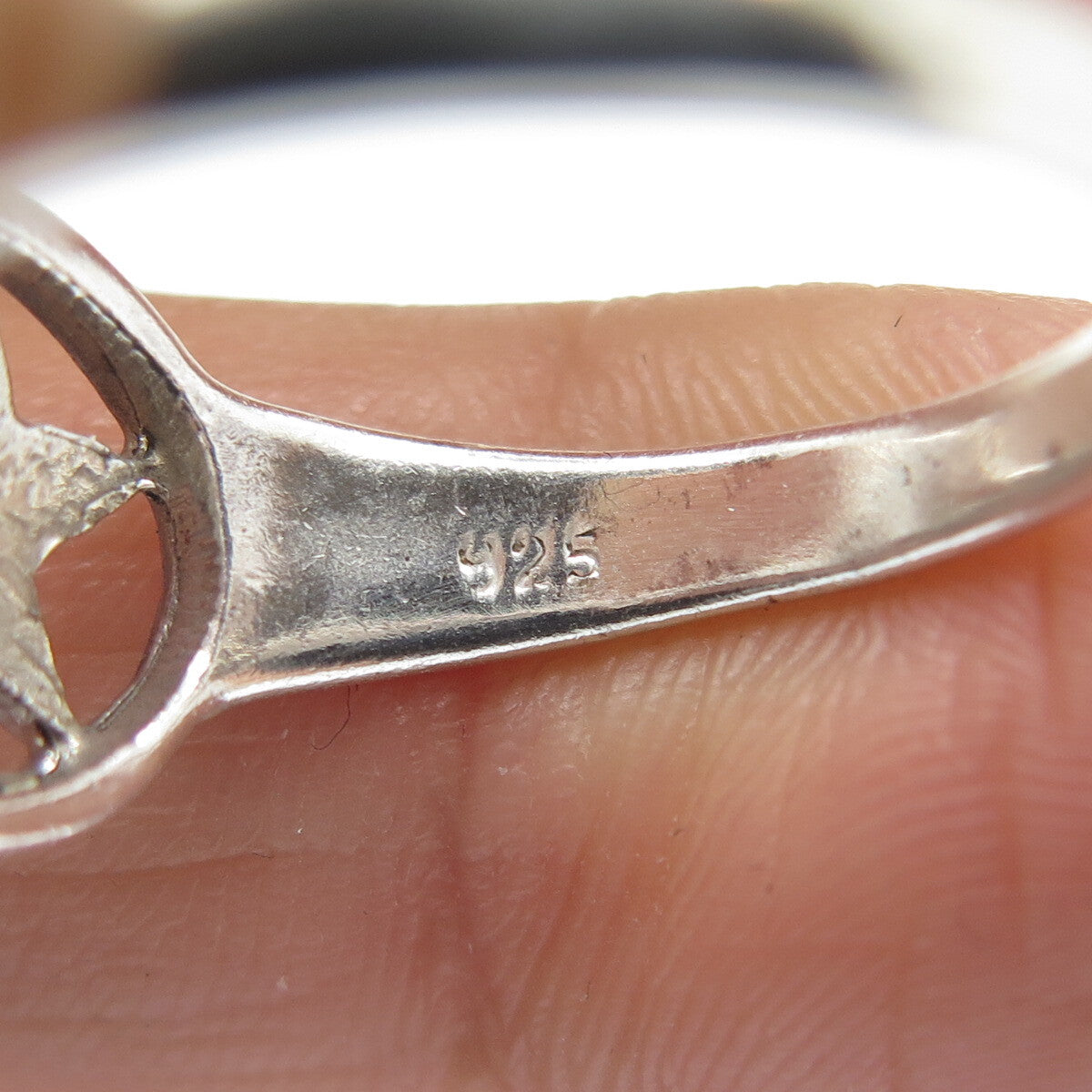 925 Sterling Silver Vintage Star Ring Size 8.5