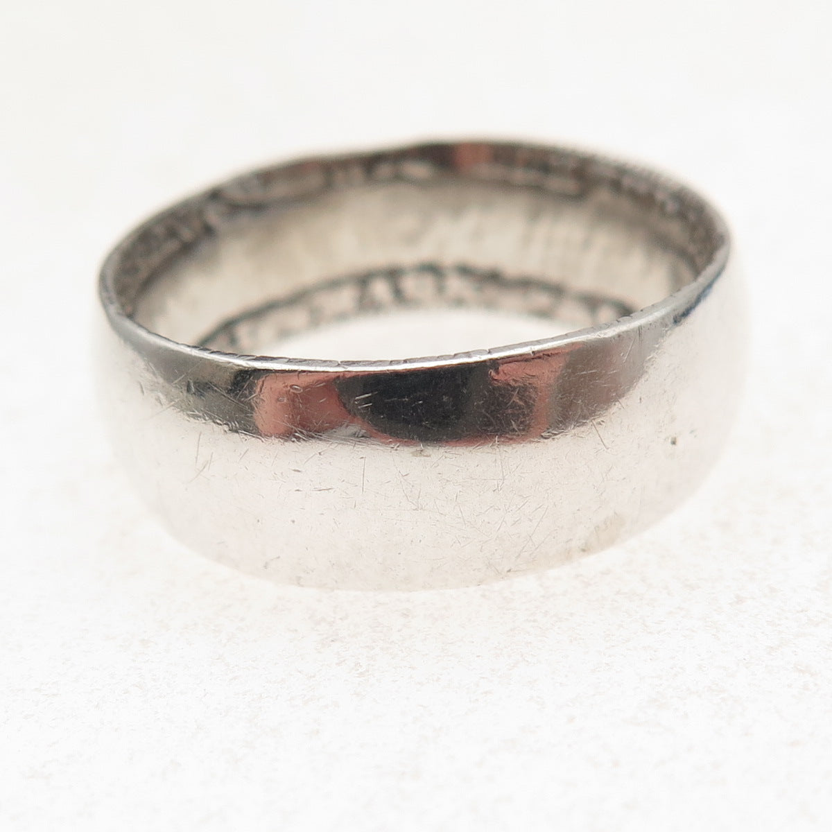 900 Silver Antique 1909 Kingdom of Prussia 3 Mark William II Coin Ring Size 11