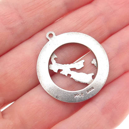 Payton Pepper & Sons 925 Sterling Vintage 1966 Birmingham Bermuda Charm Pendant