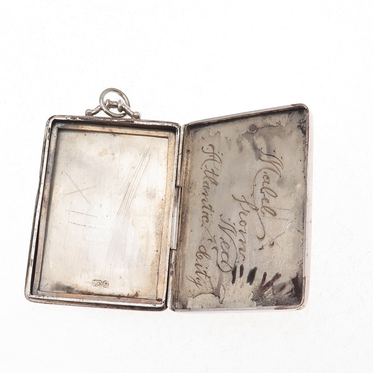 Thomas & Co. 925 Sterling 3-Tone Antique 1881 Birmingham Floral Locket Pendant