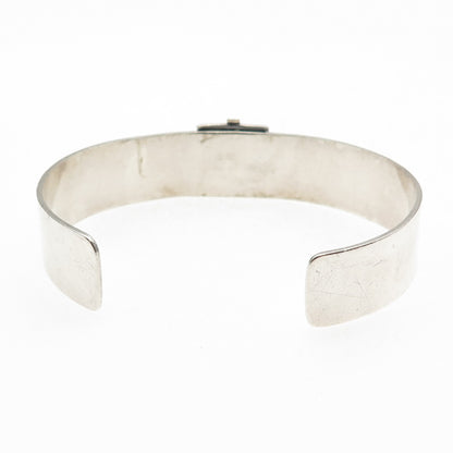 M&J Savitt 925 Sterling Silver 14K Gold Vintage Bird Adjustable Cuff Bracelet 6"