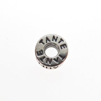 CHAMILIA 925 Sterling Silver Aunt Tante Tia Slide Bead Charm