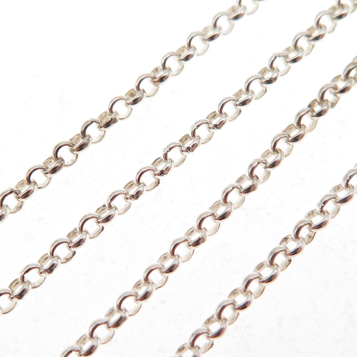 Han 925 Sterling Silver Vintage Rolo Chain Necklace 18"