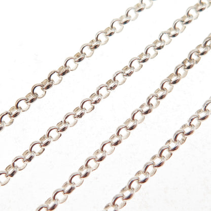 Han 925 Sterling Silver Vintage Rolo Chain Necklace 18"