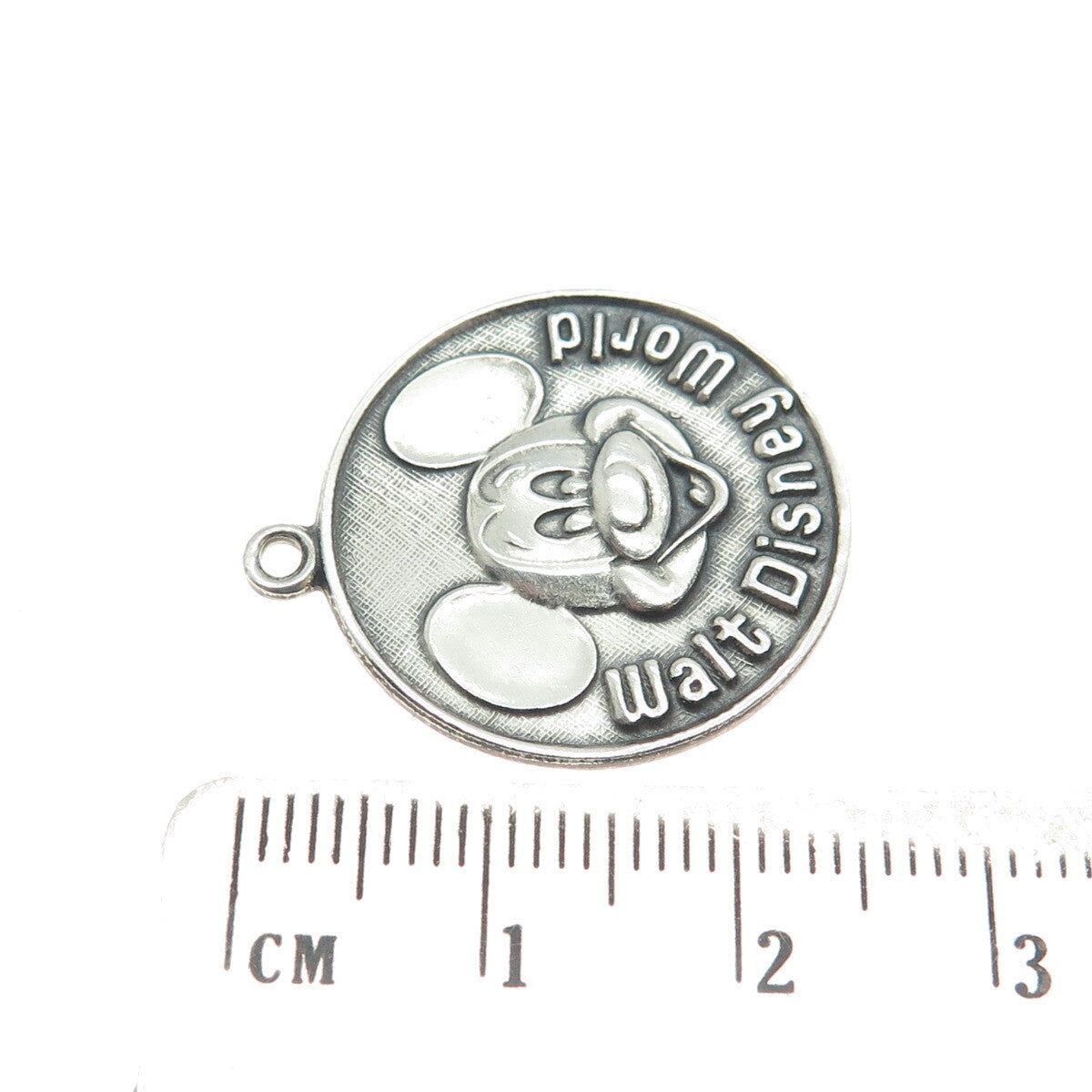 WALT DISNEY 925 Sterling Silver Vintage Mickey Mouse Charm Pendant