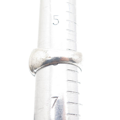 925 Sterling Silver Vintage Wavy Oxidized Dome Ring Size 6