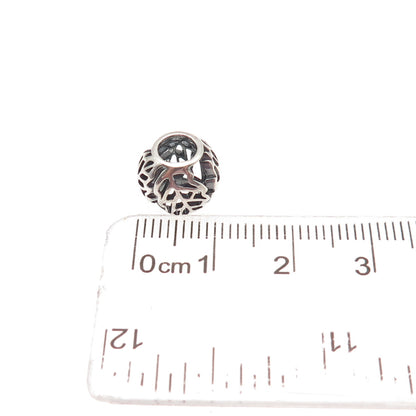 PANDORA 925 Sterling Silver Autumn Bliss Leaves Slide Bead Charm
