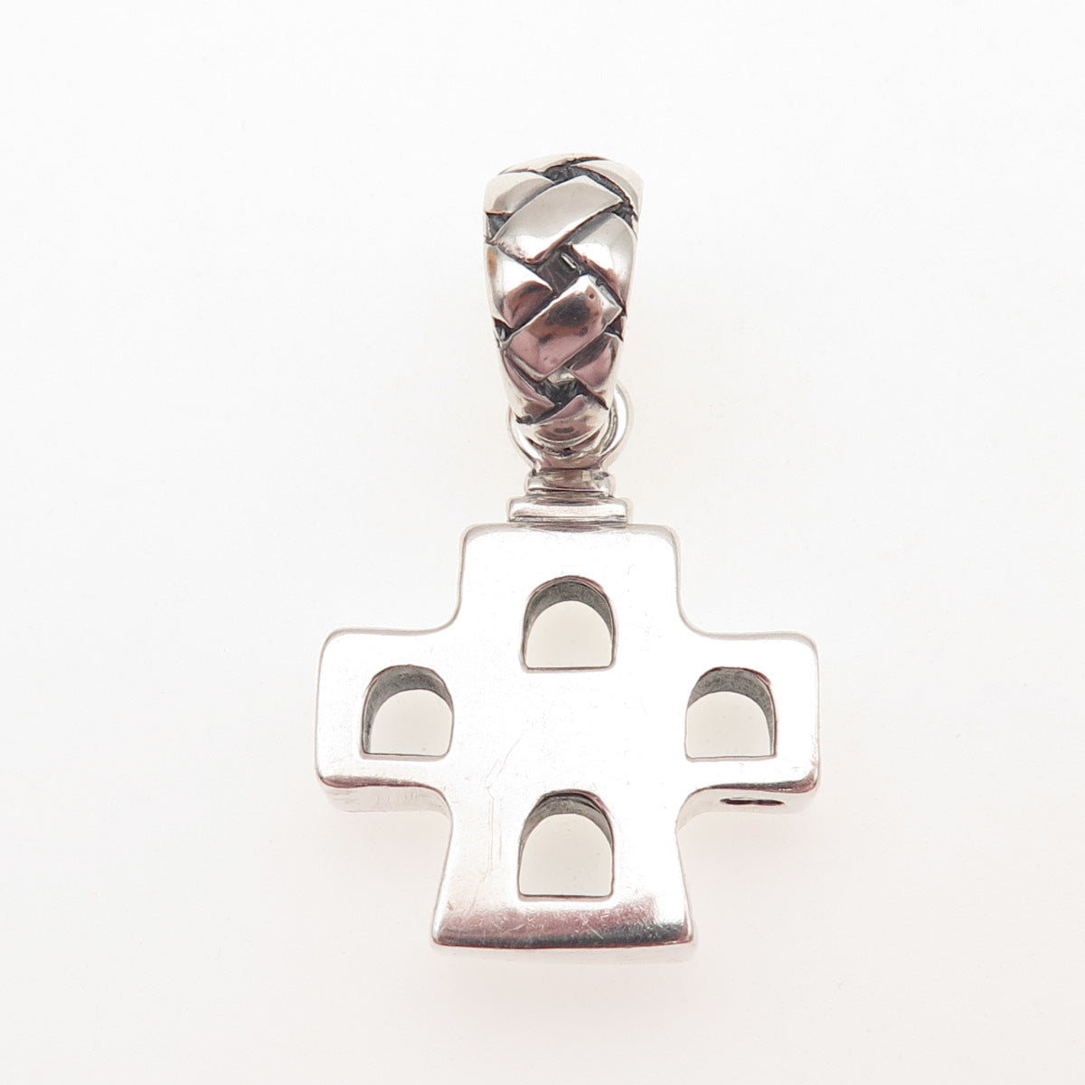 SAINT 925 Sterling Silver Vintage Casa Cross Pendant