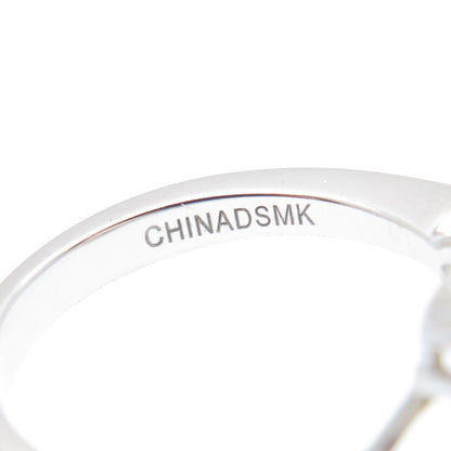 DSMK 925 Sterling Silver Canary & White Multi-Cut C Z Ring Size 6.25