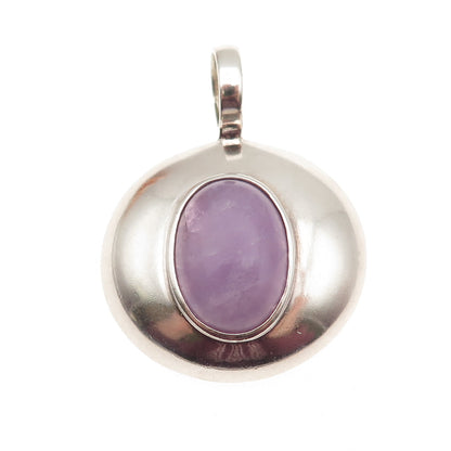 ESPO SIG Joseph Esposito Sterling Silver Vintage Real Amethyst Modernist Pendant