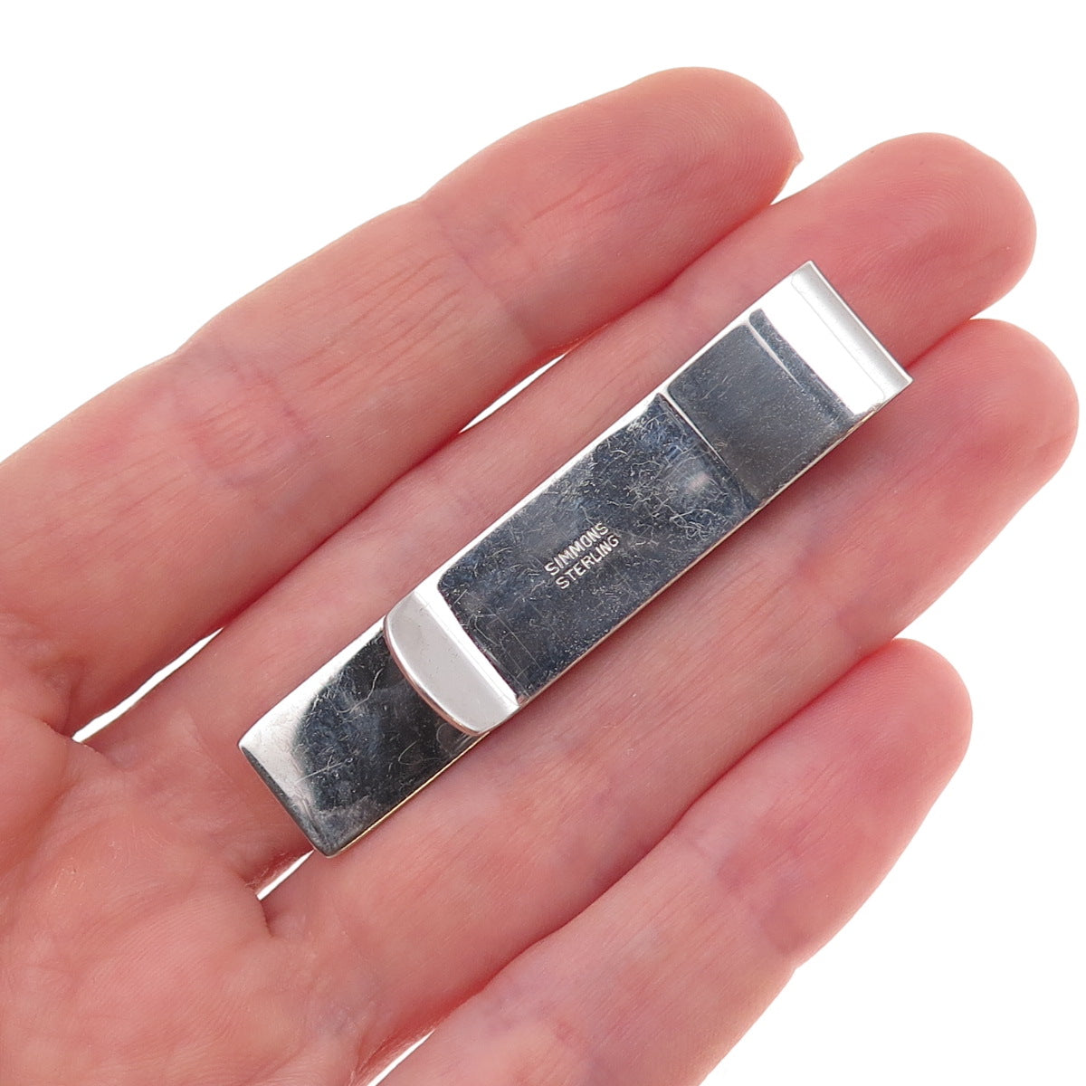 Simmons 925 Sterling Silver Antique Art Deco Tie Clip
