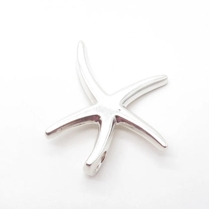 925 Sterling Silver Vintage Starfish Slide Pendant