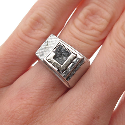 Vargas 925 Sterling Silver Antique Art Deco Letter J Initial Ring Size 5.5