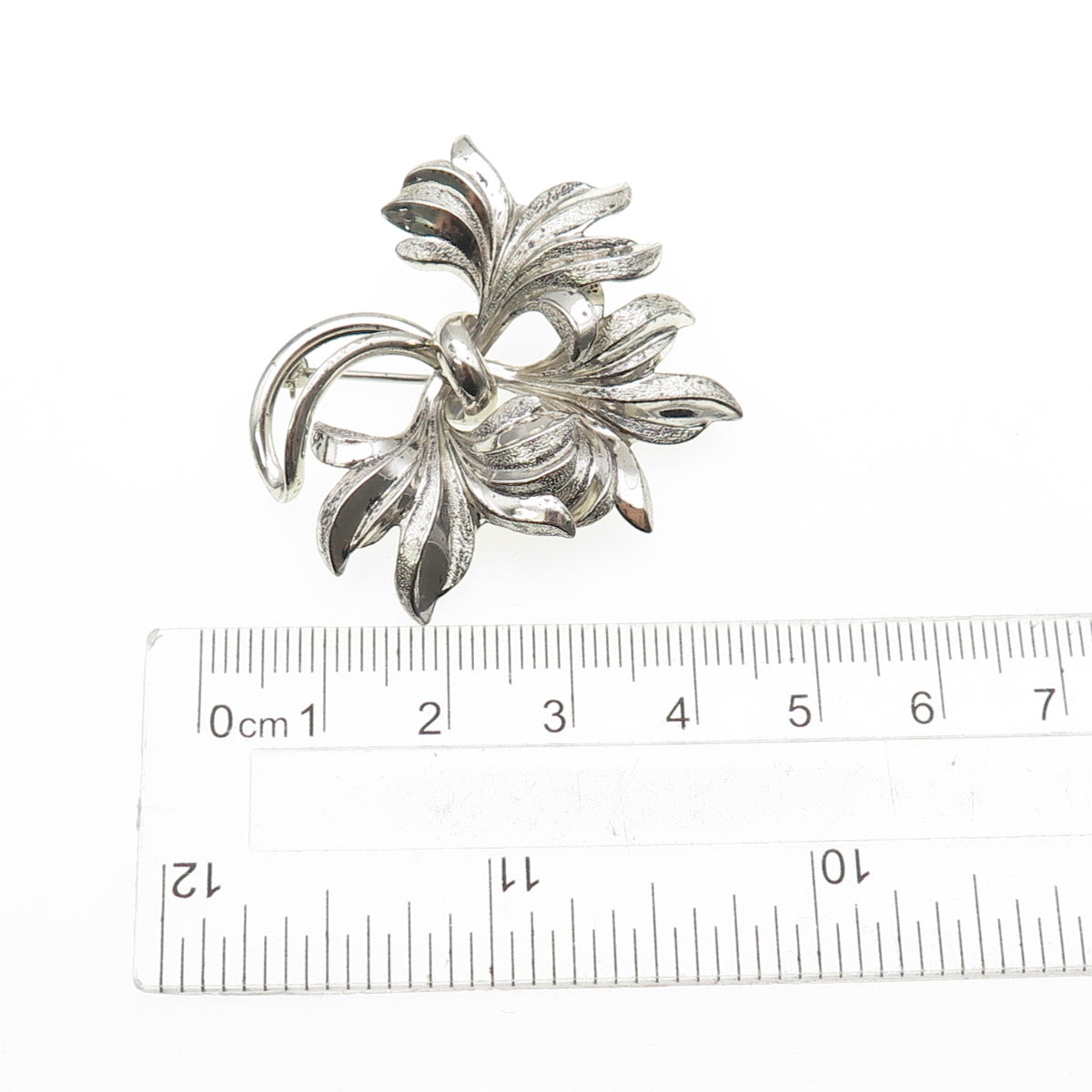 FORSTNER 925 Sterling Silver Antique Art Deco Floral Pin Brooch