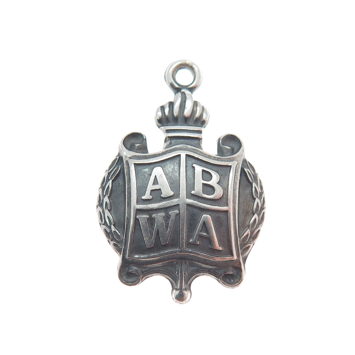 NUMBER ONE 925 Sterling Antique American Business Women's Association Pendant