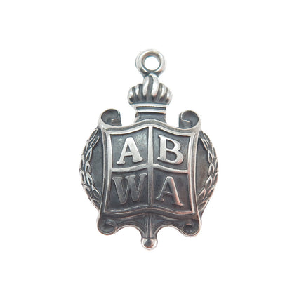 NUMBER ONE 925 Sterling Antique American Business Women's Association Pendant
