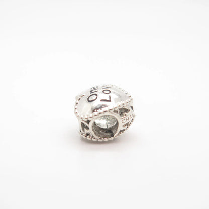 925 Sterling Silver Vintage "One Love" Heart Charm
