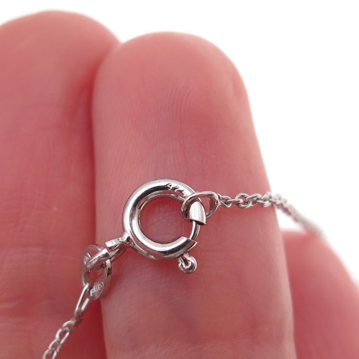 Jane Seymour 925 Sterling Silver Real Diamond Mom Heart Cable Chain Necklace 18"