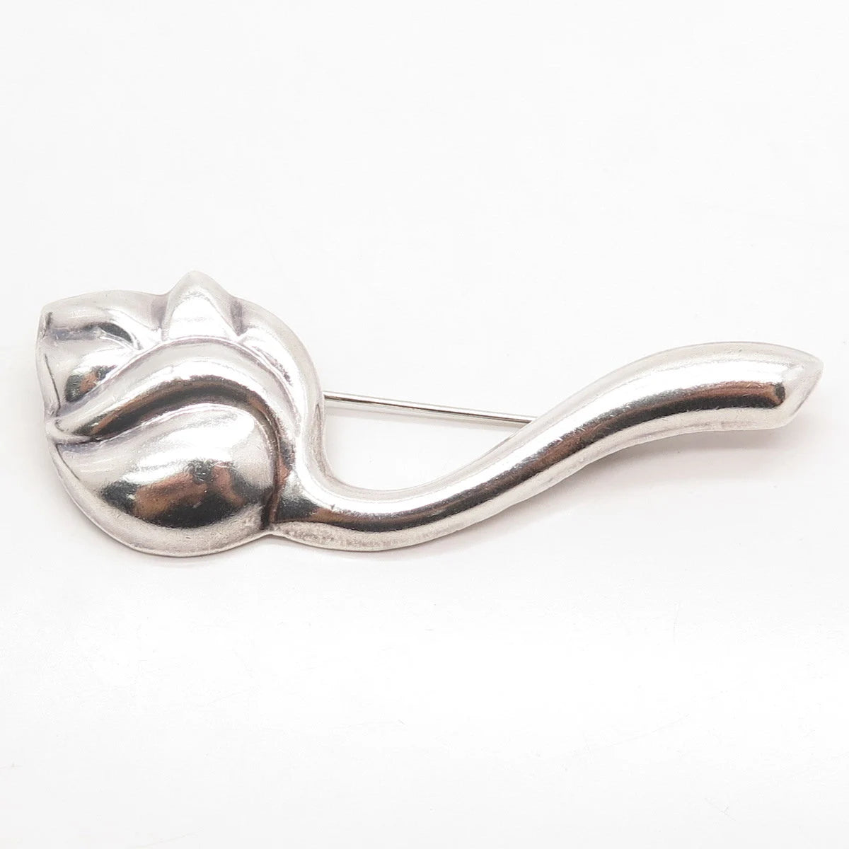 925 Sterling Silver Vintage Mexico Floral Pin Brooch