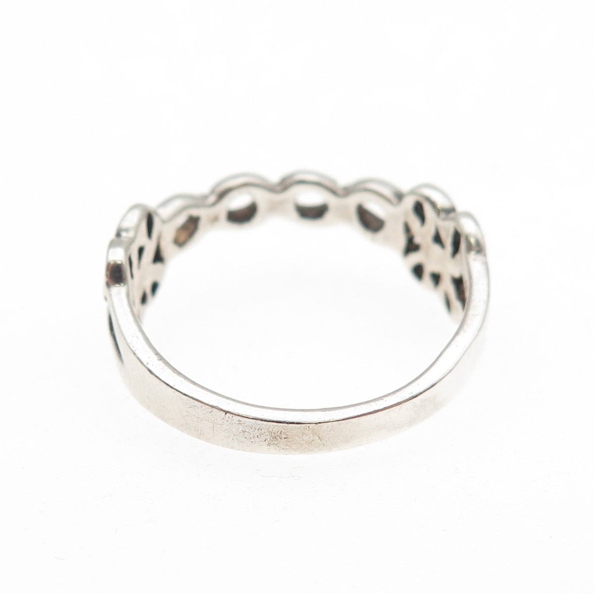 925 Sterling Silver Vintage Infinity Butterfly Oxidized Ring Size 8.75