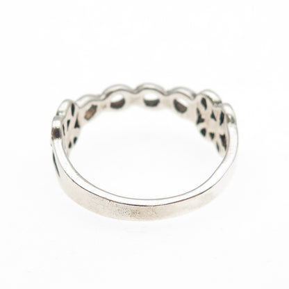 925 Sterling Silver Vintage Infinity Butterfly Oxidized Ring Size 8.75