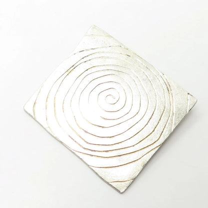 925 Sterling Silver Vintage Spiral Pin Brooch