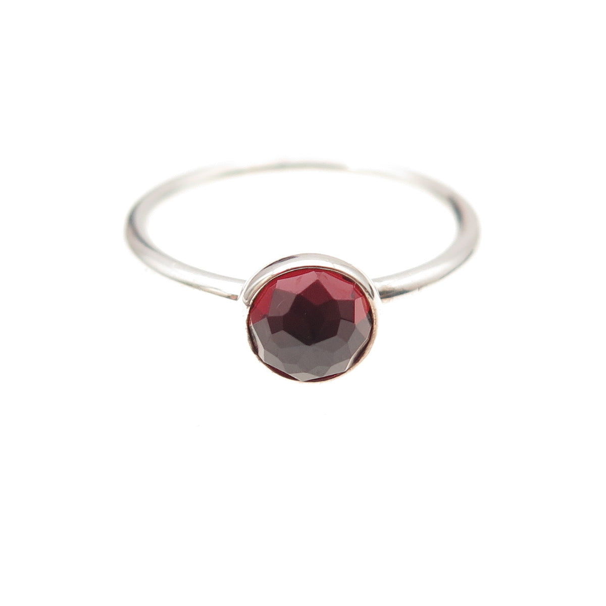 Pandora 925 Sterling Silver Red Crystal January Birthstone Ring Size 6